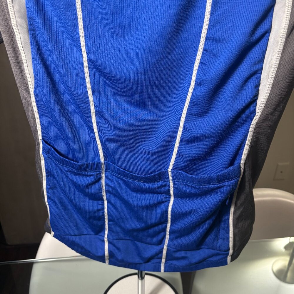 Novara Men’s Cycling Jersey – Blue & Gray Short Sleeve Zip-Up - Picture 6 of 7